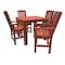 Highwood Usa Lehigh 5pc Square Counter Height Outdoor Patio Furniture Dining Set AD-CNL44-RED - alternate 1